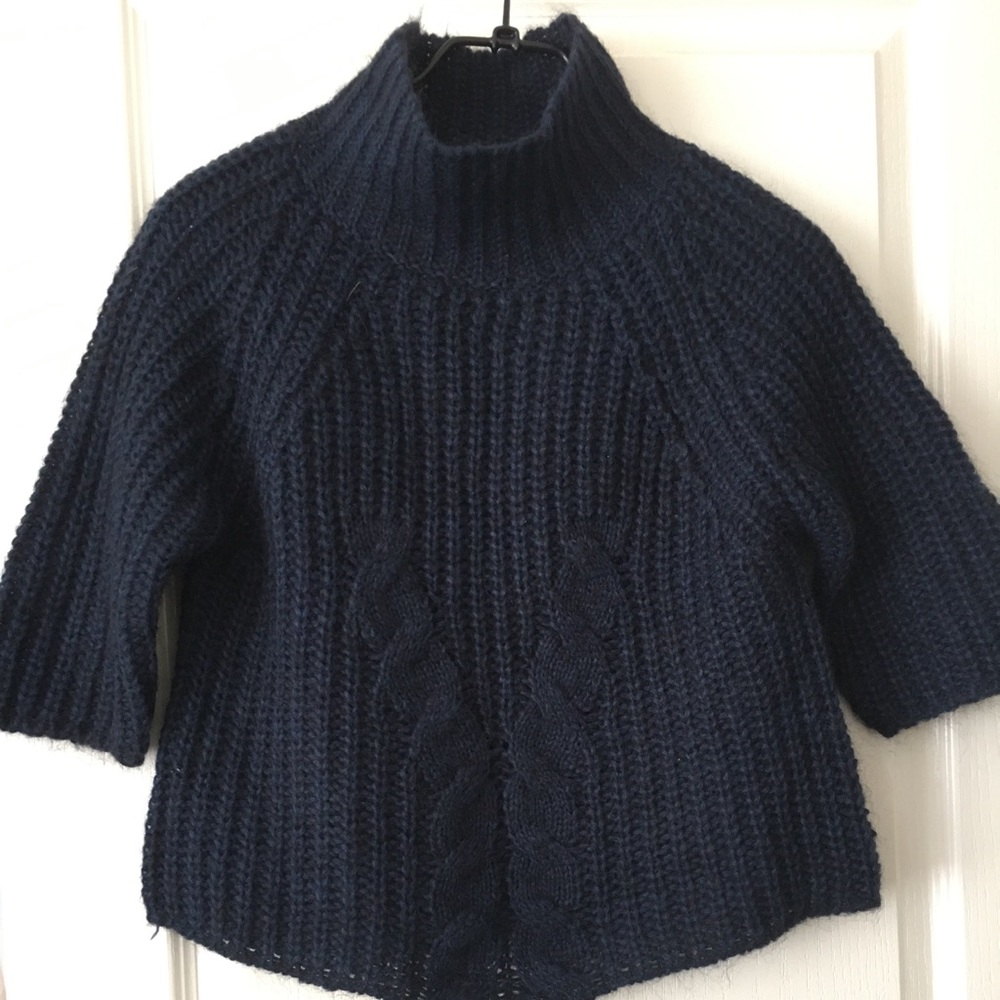 Navy Cable Design Sweater